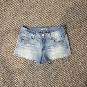 Y2K vintage light wash low rise ‘short-short’ mini micro denim shorts